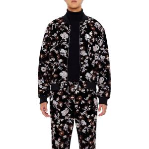 Forever 21 mens Sequin Floral Bomber Jacket(Black/Multi)