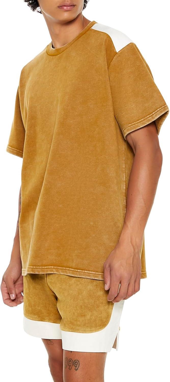 imageForever 21 Mens Colorblock ShortSleeve PulloverCoffee