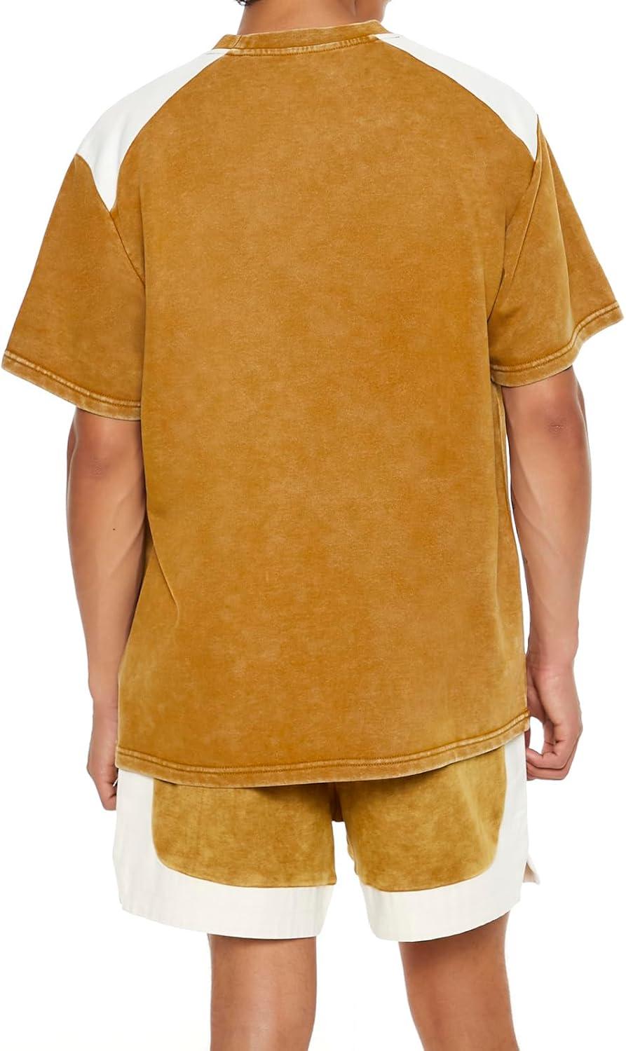 imageForever 21 Mens Colorblock ShortSleeve PulloverCoffee