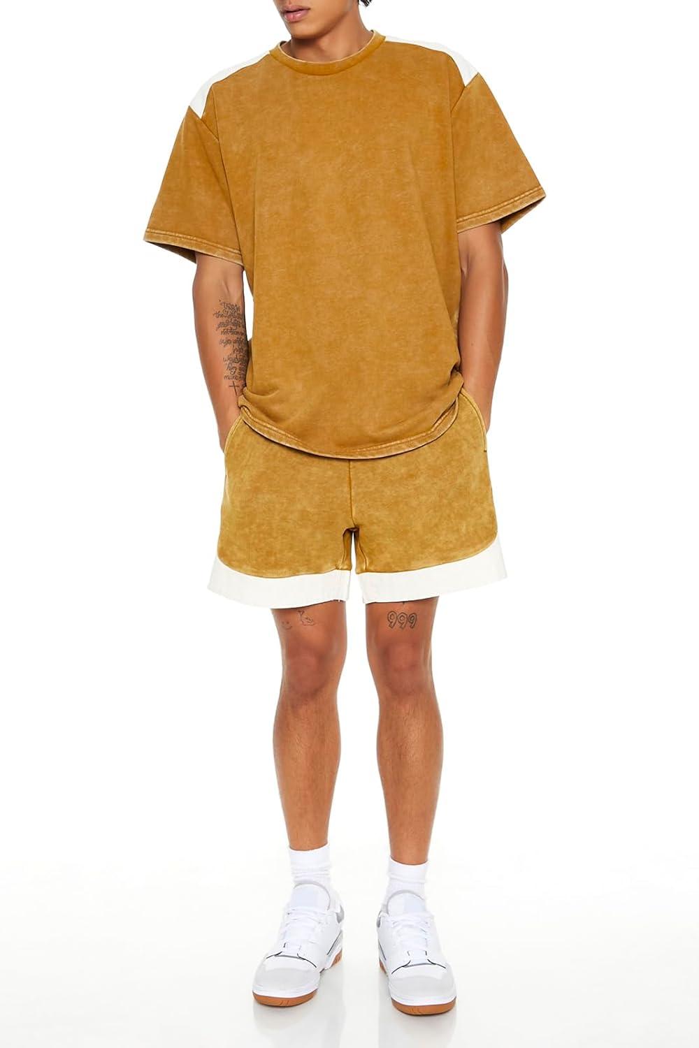 imageForever 21 Mens Colorblock ShortSleeve PulloverCoffee