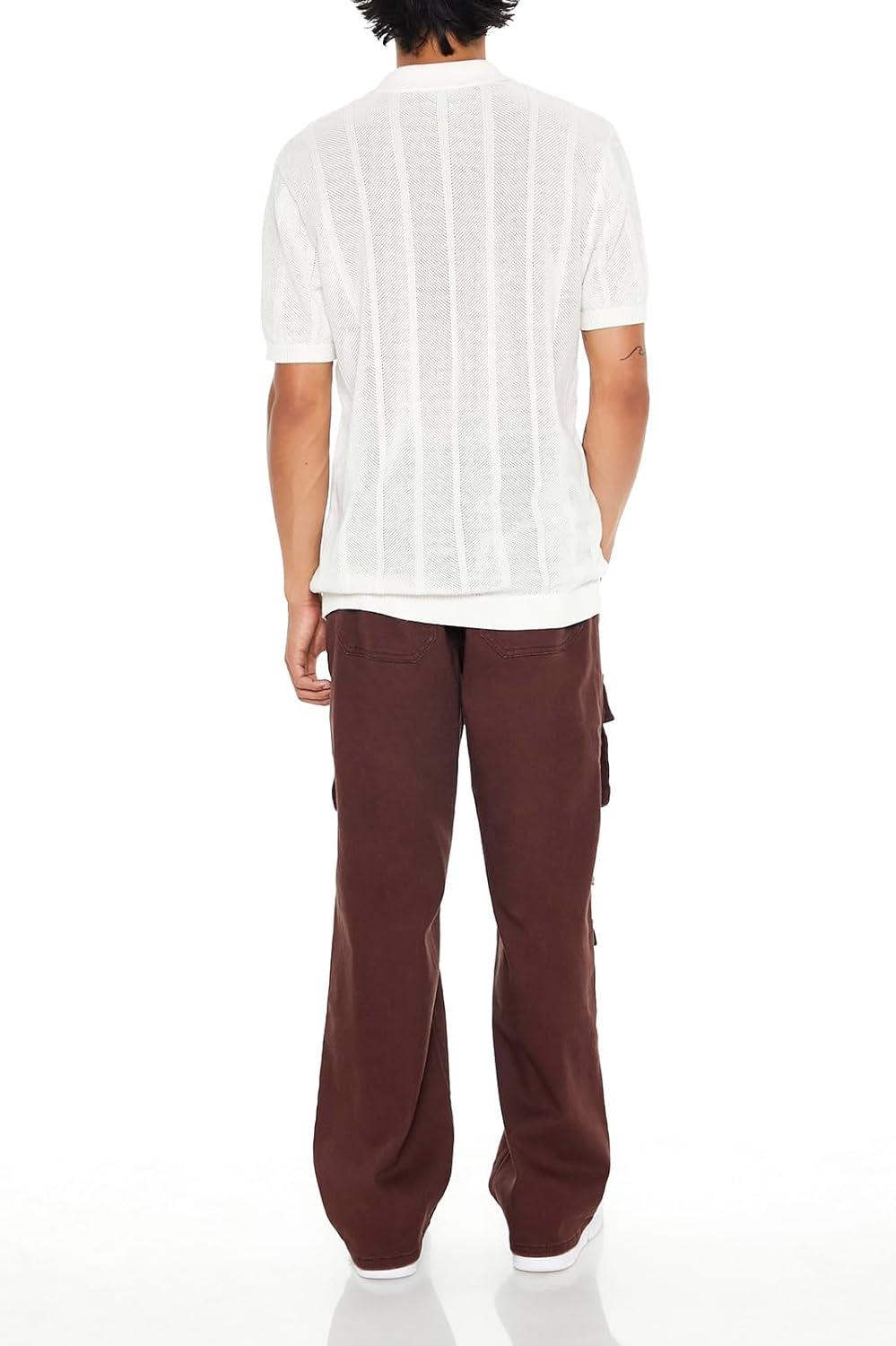 imageForever 21 Mens Distressed MidRise Cargo JeansDark Cocoa