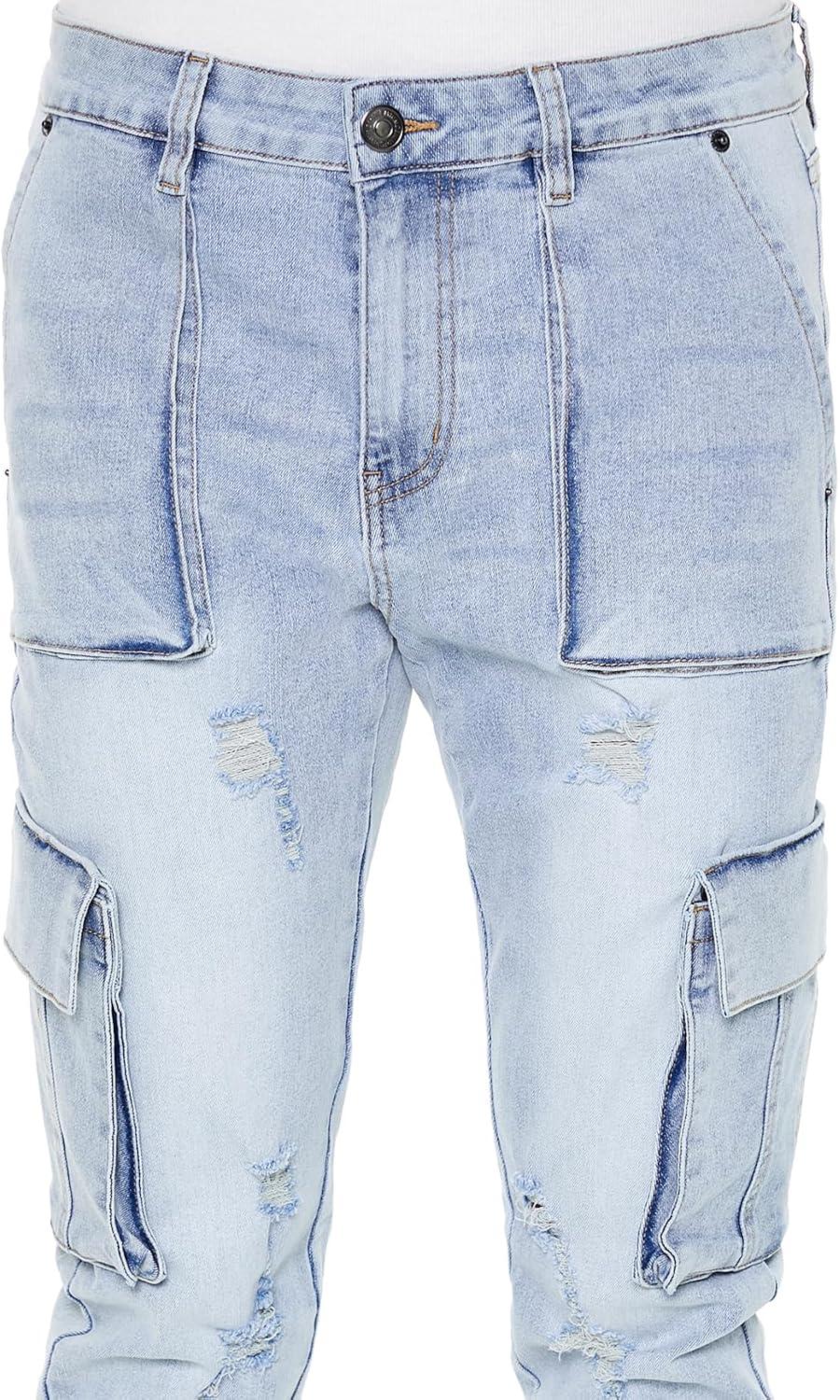 imageForever 21 Mens Removable Cargo Pocket JeansMedium Denim