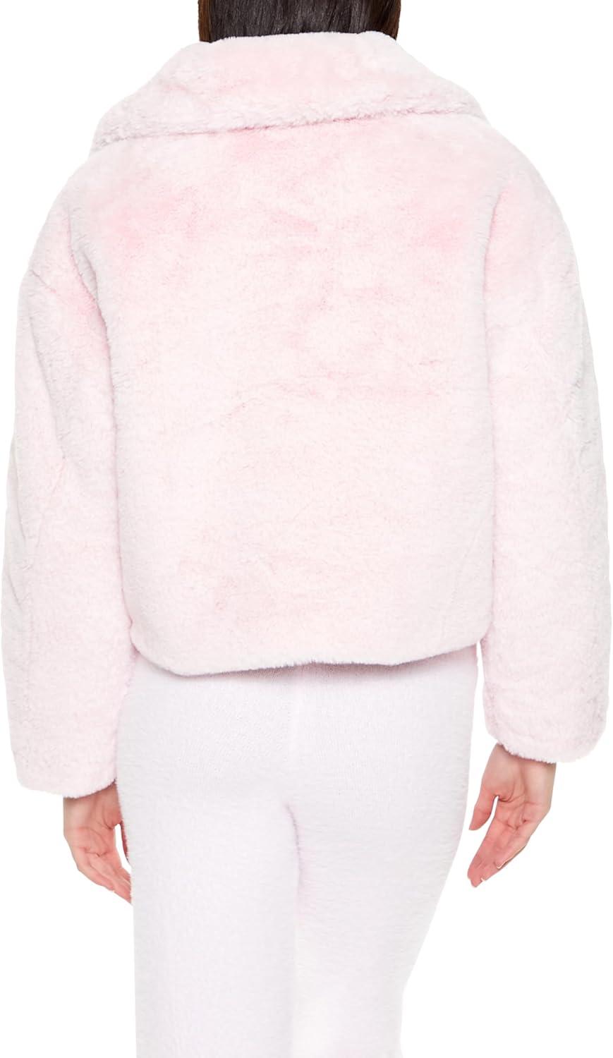 imageForever 21 womens Faux Fur Zipup CoatBlossom