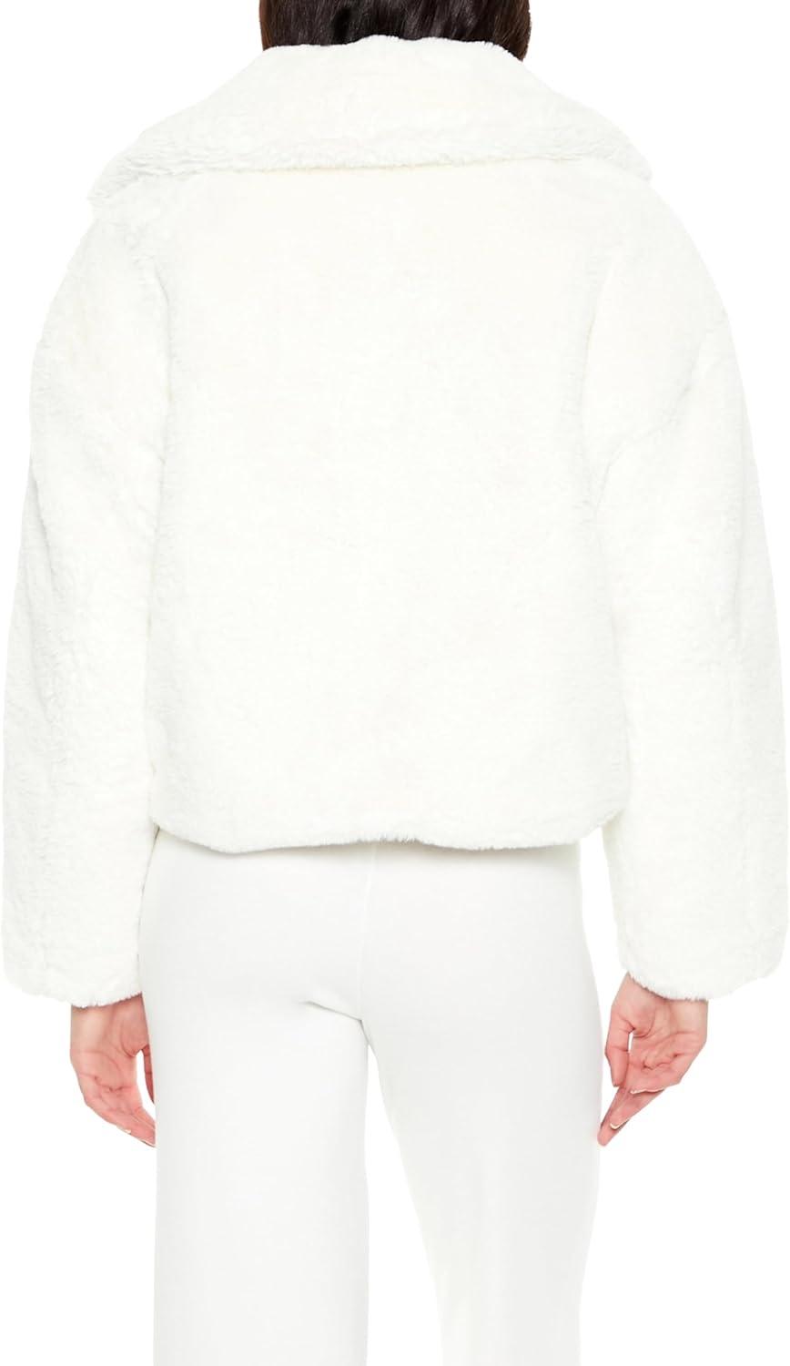 imageForever 21 womens Faux Fur Zipup CoatWhite