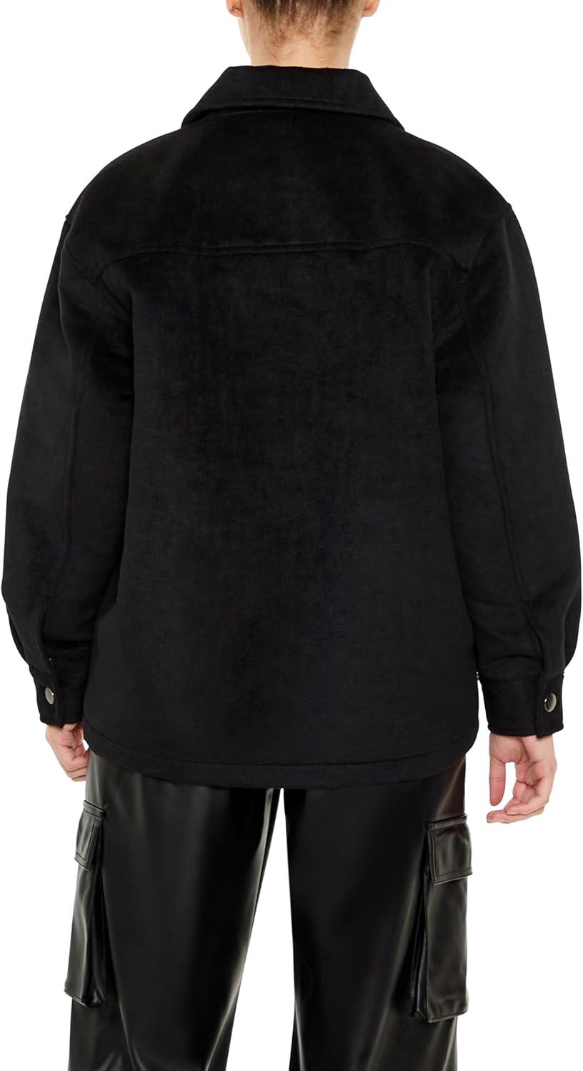 imageForever 21 womens Plus Size Faux Suede ShacketBlack