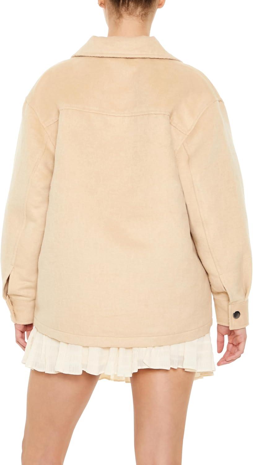 imageForever 21 womens Plus Size Faux Suede ShacketTan