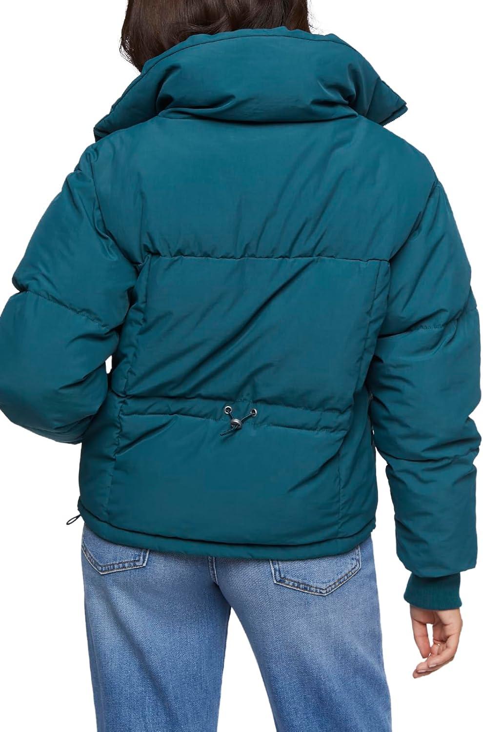 imageForever 21 womens Quilted Puffer JacketNautical Blue