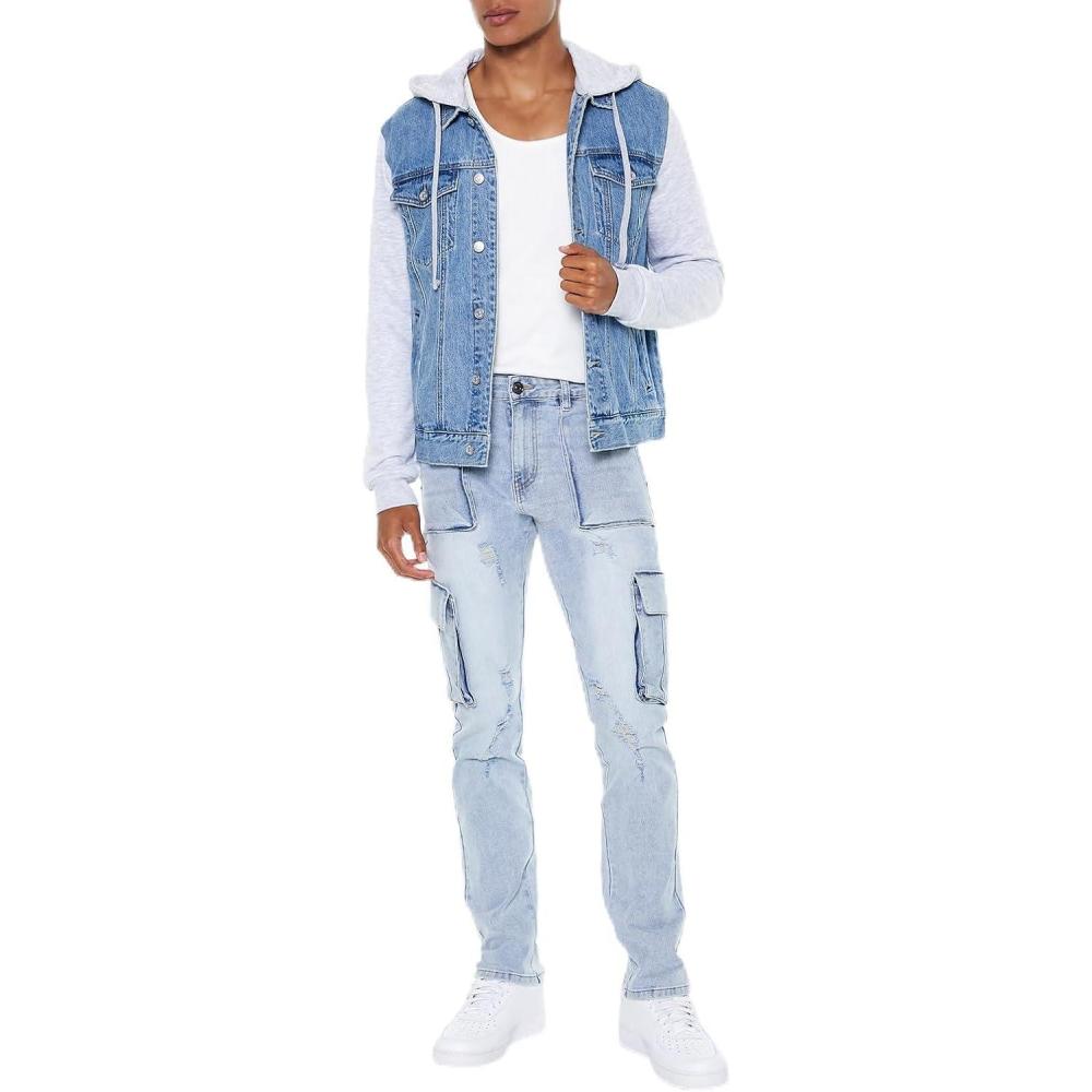 imageForever 21 Mens Removable Cargo Pocket JeansMedium Denim