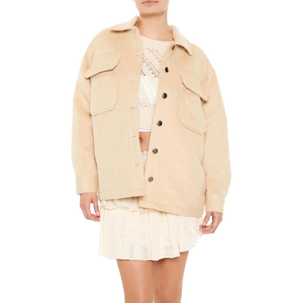 imageForever 21 womens Plus Size Faux Suede ShacketTan