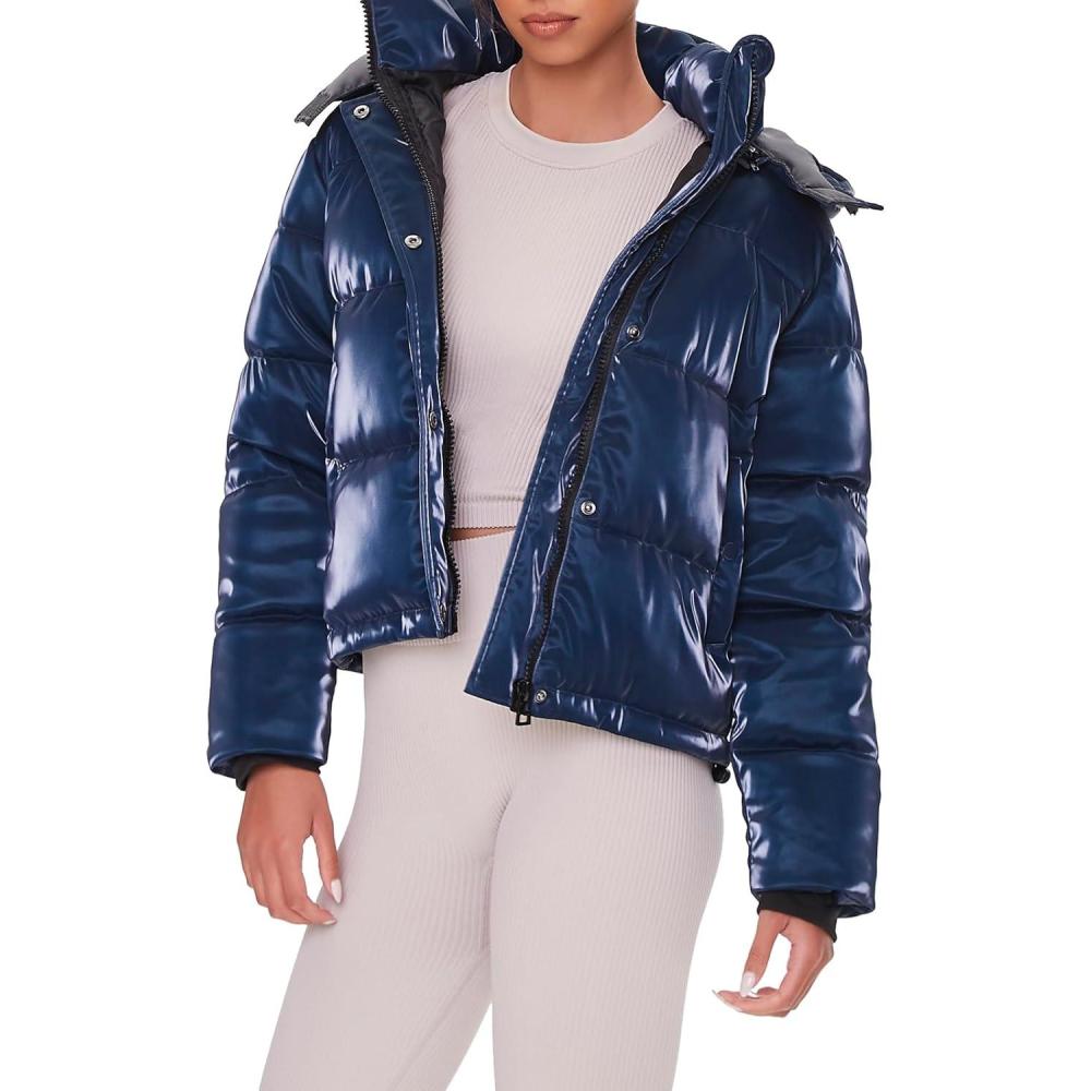 imageForever 21 womens Quilted Puffer JacketBlue