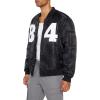Forever 21 Men’s 84 Chenille Patch Bomber Jacket(Black)