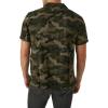 Forever 21 Men’s Camo Print Cuban Collar Shirt(Green)