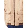 Forever 21 Men’s Faux Shearling Zip-up Jacket(Khaki)