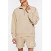 Forever 21 Men’s Fleece Flocked Still Going Graphic Shorts(Taupe)