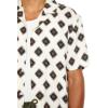 Forever 21 Men’s Geo Print Rayon Shirt(Cream)