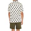 Forever 21 Men’s Geo Print Rayon Shirt(Cream)
