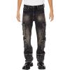 Forever 21 Men’s Slim-fit Mid-Rise Cargo Jeans(Washed Black)