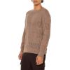 Forever 21 Mens Striped Crochet Sweater(Deep Taupe)