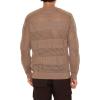 Forever 21 Mens Striped Crochet Sweater(Deep Taupe)