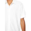 Forever 21 Men’s Textured Button-Front Shirt(White)