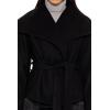 Forever 21 Women’s Brushed Tie-Waist Wrap Coat(Black)
