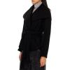 Forever 21 Women’s Brushed Tie-Waist Wrap Coat(Black)