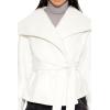 Forever 21 Women’s Brushed Tie-Waist Wrap Coat(Egret)