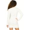 Forever 21 Women’s Cable Knit 1/4 Zip Sweater Dress(Ivory)