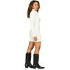 Forever 21 Women’s Cable Knit 1/4 Zip Sweater Dress(Ivory)