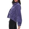 Forever 21 Women’s Corduroy Button-Front Jacket(Steeple Grey)