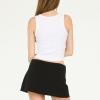 Forever 21 Womens Mini A-line Skirt with Built-in Inner Shorts(Black)