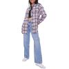 Forever 21 Women’s Plaid Button-Front Shacket(Lavender/Multi)