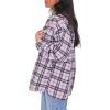 Forever 21 Women’s Plaid Button-Front Shacket(Lavender/Multi)