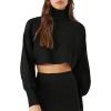 Forever 21 Women’s Turtleneck Sweater & Skirt Set(Black)