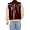 Forever 21 mens Faux Leather & Shearling Vest(Cocoa/Taupe)