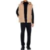 Forever 21 mens Hooded Faux Shearling Vest(Taupe)