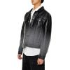 Forever 21 mens Ombre Faux Leather Moto Jacket(Black/Grey)