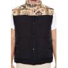 Forever 21 mens Paisley Colorblock Zip-up Vest(Black/Multi)