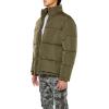 Forever 21 mens Quilted Funnel-neck Puffer Jacket(Olive)