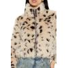 Forever 21 womens Cheetah Faux Fur Zip-up Coat(Brown/Multi)