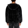 Forever 21 womens Faux Fur Bomber Jacket(Black)