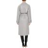 Forever 21 womens Faux Leather Notched Trench Coat(Grey)