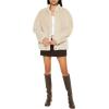 Forever 21 womens Faux Shearling Bomber Jacket(Desert Sand)