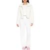 Forever 21 womens Faux Shearling Cropped Moto Jacket(White)