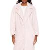 Forever 21 womens Faux Shearling Teddy Duster Coat(Blossom)