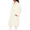 Forever 21 womens Faux Shearling Teddy Duster Coat(Egret)