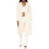 Forever 21 womens Faux Shearling Teddy Duster Coat(Egret)