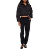 Forever 21 womens Hooded Cropped Puffer Jacket(Black)