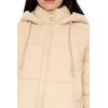 Forever 21 womens Hooded Quilted Puffer Jacket(Desert Sand)