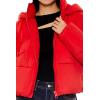 Forever 21 womens Hooded Quilted Puffer Jacket(High Risk Red)